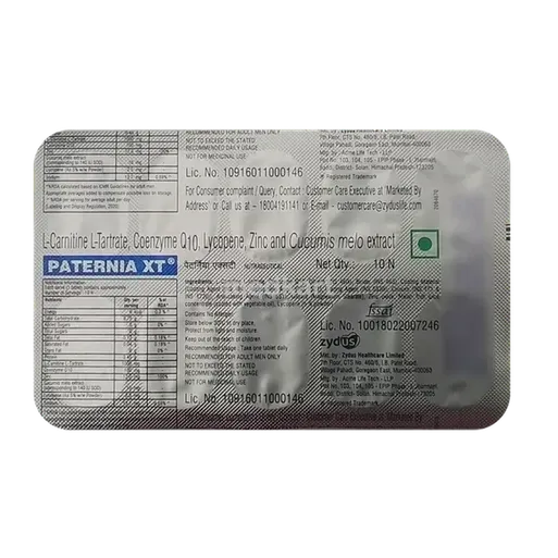 paternia xt tablet 10's